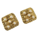 CHANEL Earring metal Gold CC Auth ka1109-1