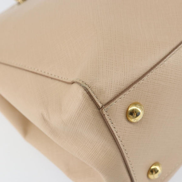 Salvatore Ferragamo Shoulder Bag Leather Gold Beige Auth ka111