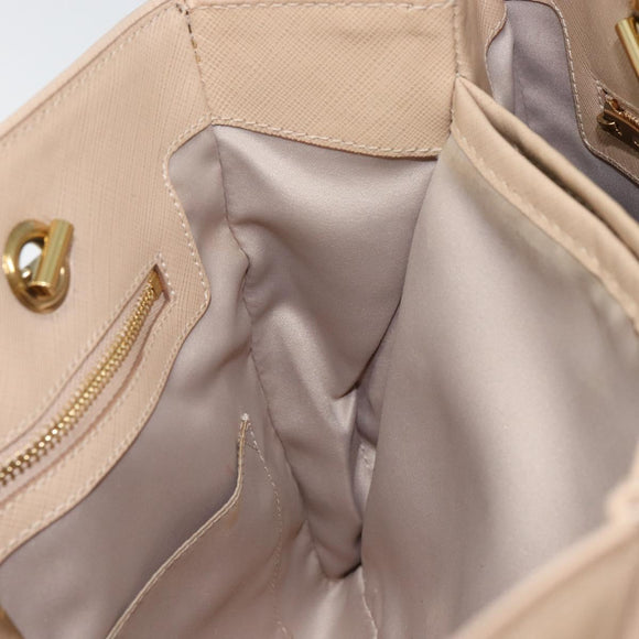 Salvatore Ferragamo Shoulder Bag Leather Gold Beige Auth ka111