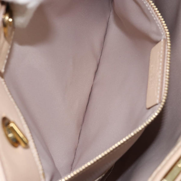 Salvatore Ferragamo Shoulder Bag Leather Gold Beige Auth ka111