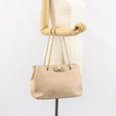 Salvatore Ferragamo Shoulder Bag Leather Gold Beige Auth ka111-25