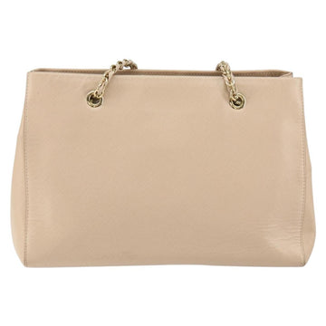 Salvatore Ferragamo Shoulder Bag Leather Gold Beige Auth ka111 - 0