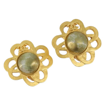 CHANEL Earring metal Gold CC Auth ka1110