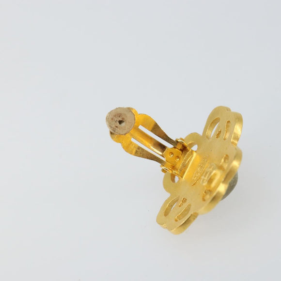 CHANEL Earring metal Gold CC Auth ka1110