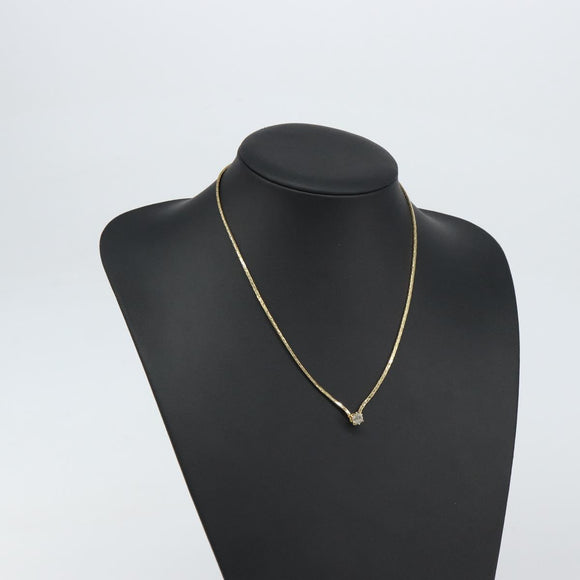 Christian Dior Necklace metal Gold Tone Auth ka1111