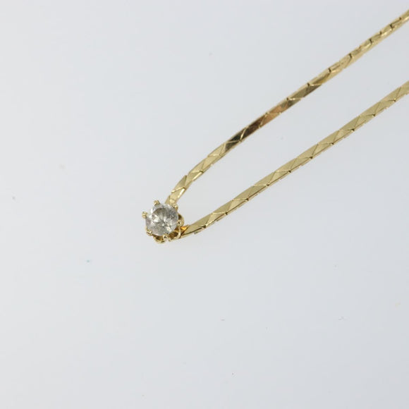 Christian Dior Necklace metal Gold Tone Auth ka1111