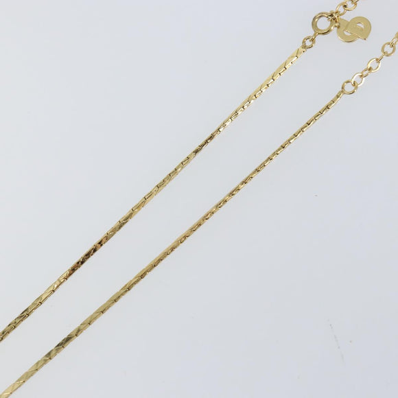 Christian Dior Necklace metal Gold Tone Auth ka1111