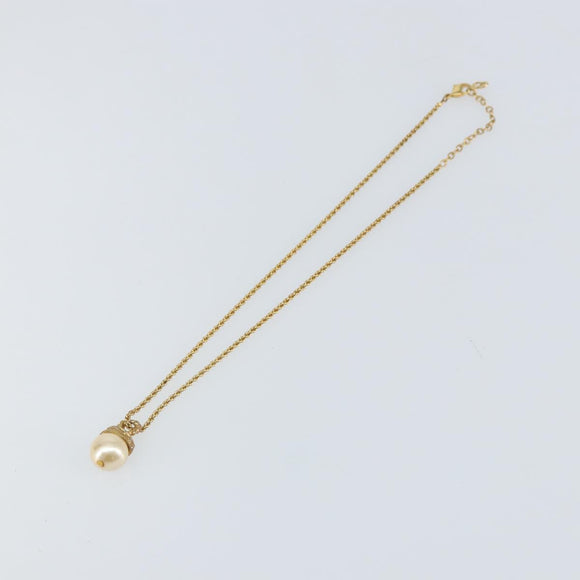 Christian Dior Necklace metal Gold CC Auth ka1117