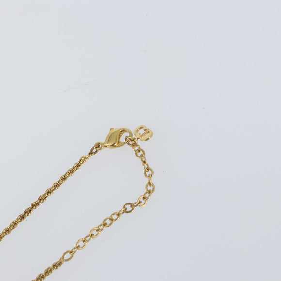 Christian Dior Necklace metal Gold CC Auth ka1117