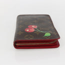 LOUIS VUITTON Monogram Cherry Porte Monnaie Zip Long Wallet M95006 Auth ka1118-4