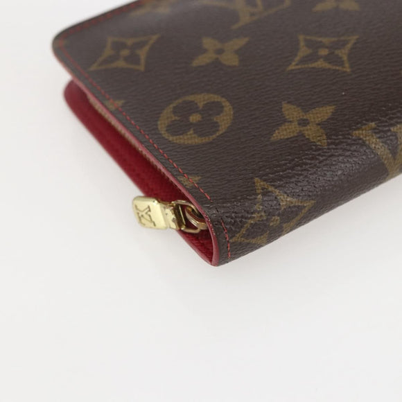 LOUIS VUITTON Monogram Cherry Porte Monnaie Zip Long Wallet M95006 Auth ka1118