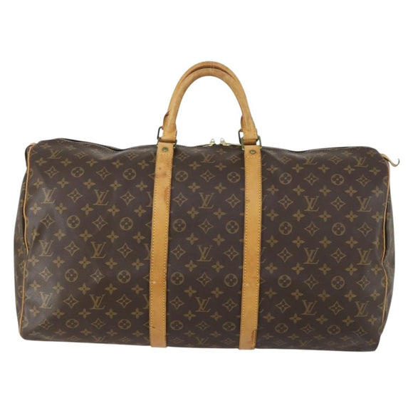 LOUIS VUITTON Monogram Keepall 55 Boston Bag M41424 LV Auth ka1119