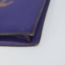 CHANEL Hologram Chain Shoulder Bag Vinyl Purple CC Auth ka1124-9