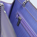 CHANEL Hologram Chain Shoulder Bag Vinyl Purple CC Auth ka1124-19