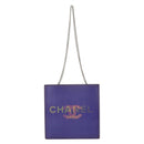 CHANEL Hologram Chain Shoulder Bag Vinyl Purple CC Auth ka1124-13