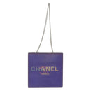 CHANEL Hologram Chain Shoulder Bag Vinyl Purple CC Auth ka1124-2