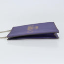 CHANEL Hologram Chain Shoulder Bag Vinyl Purple CC Auth ka1124-4