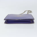 CHANEL Hologram Chain Shoulder Bag Vinyl Purple CC Auth ka1124-5