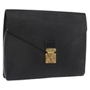 LOUIS VUITTON Epi Porte Documents Senateur Briefcase Black M54452 LV Auth ka1125-1