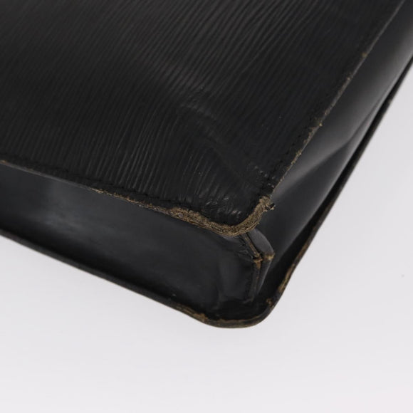 LOUIS VUITTON Epi Porte Documents Senateur Briefcase Black M54452 LV Auth ka1125