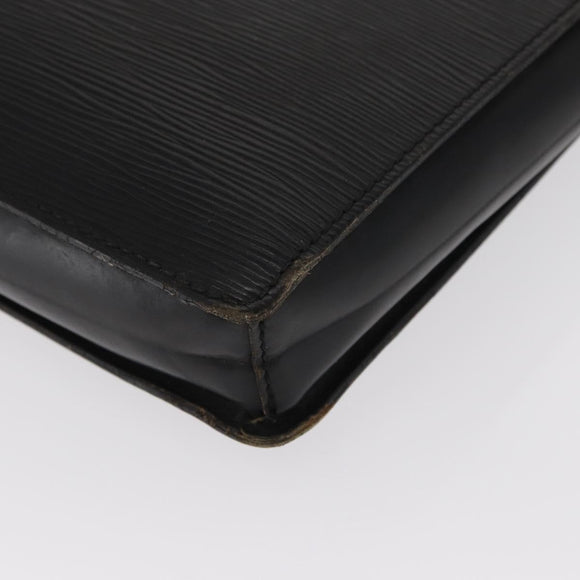 LOUIS VUITTON Epi Porte Documents Senateur Briefcase Black M54452 LV Auth ka1125