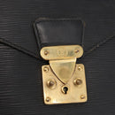 LOUIS VUITTON Epi Porte Documents Senateur Briefcase Black M54452 LV Auth ka1125-8