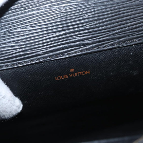 LOUIS VUITTON Epi Porte Documents Senateur Briefcase Black M54452 LV Auth ka1125