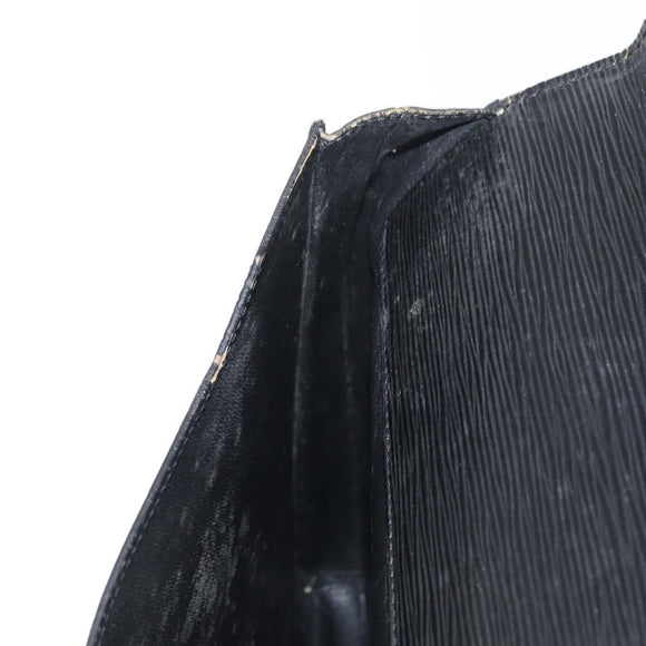 LOUIS VUITTON Epi Porte Documents Senateur Briefcase Black M54452 LV Auth ka1125