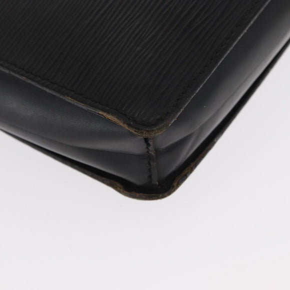 LOUIS VUITTON Epi Porte Documents Senateur Briefcase Black M54452 LV Auth ka1125