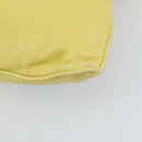 PRADA Clutch Bag Leather Yellow Gold Auth ka1127-10