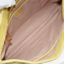 PRADA Clutch Bag Leather Yellow Gold Auth ka1127-15