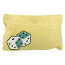 PRADA Clutch Bag Leather Yellow Gold Auth ka1127A-1