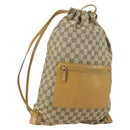 GUCCI GG Canvas Backpack Beige Silver Auth ka1128-1