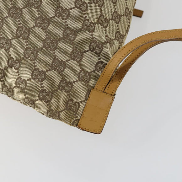 GUCCI GG Canvas Backpack Beige Silver Auth ka1128
