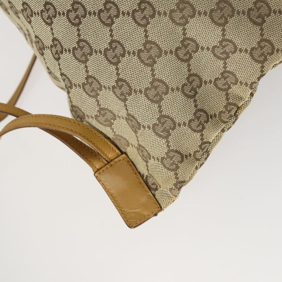 GUCCI GG Canvas Backpack Beige Silver Auth ka1128