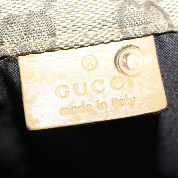 GUCCI GG Canvas Backpack Beige Silver Auth ka1128