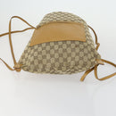GUCCI GG Canvas Backpack Beige Silver Auth ka1128-9