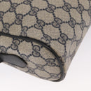 GUCCI GG Supreme Sherry Line Shoulder Bag PVC Navy Gold 010 378 Auth ka1129-16