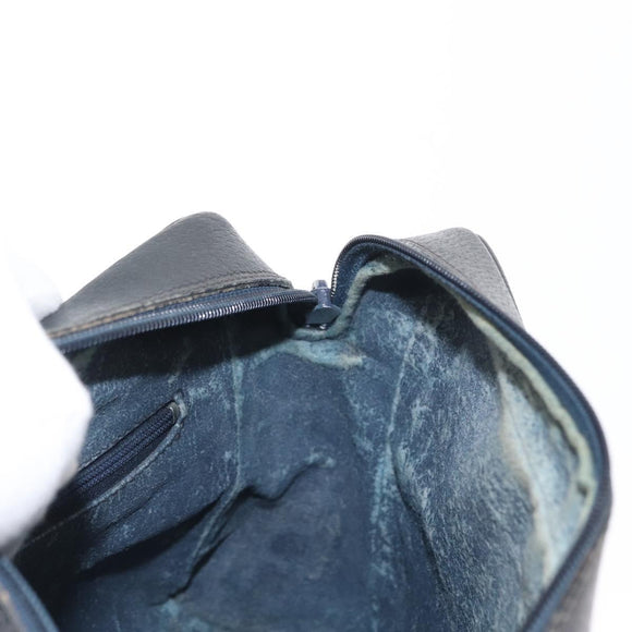 GUCCI GG Supreme Sherry Line Shoulder Bag PVC Navy Gold 010 378 Auth ka1129