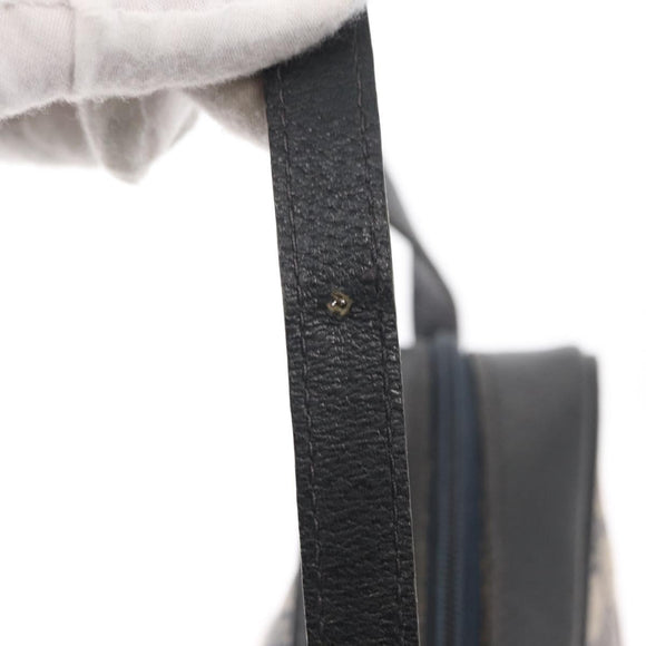 GUCCI GG Supreme Sherry Line Shoulder Bag PVC Navy Gold 010 378 Auth ka1129