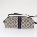 GUCCI GG Supreme Sherry Line Shoulder Bag PVC Navy Gold 010 378 Auth ka1129-5