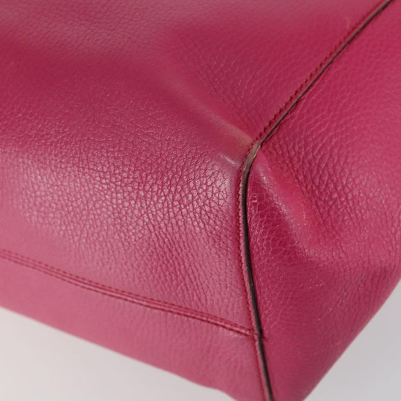 GUCCI Tote Bag Leather Pink Gold 354397 Auth ka1133