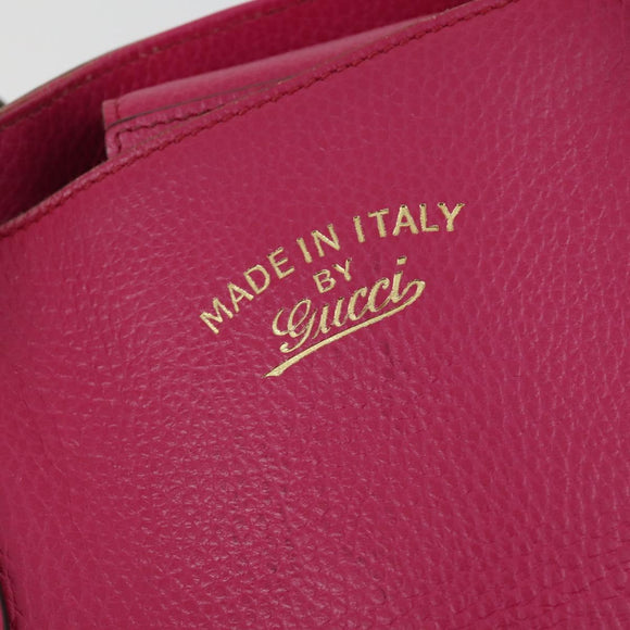 GUCCI Tote Bag Leather Pink Gold 354397 Auth ka1133