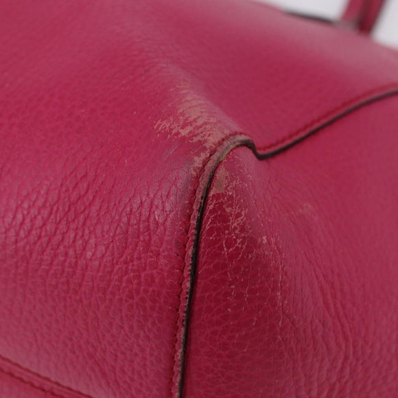 GUCCI Shopper Tas Leer Roze Goud 354397 Auth ka1133