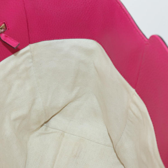 GUCCI Tote Bag Leather Pink Gold 354397 Auth ka1133