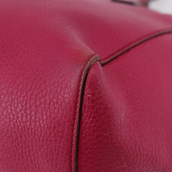 GUCCI Shopper Tas Leer Roze Goud 354397 Auth ka1133