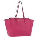 GUCCI Shopper Tas Leer Roze Goud 354397 Auth ka1133-1