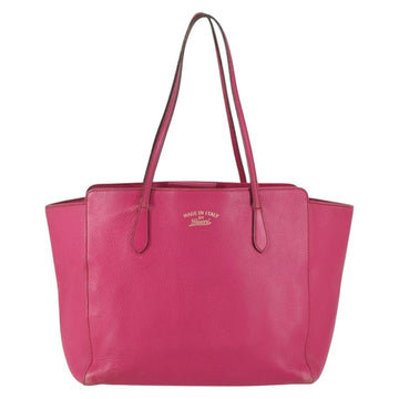 GUCCI Tote Bag Leather Pink Gold 354397 Auth ka1133 - 0