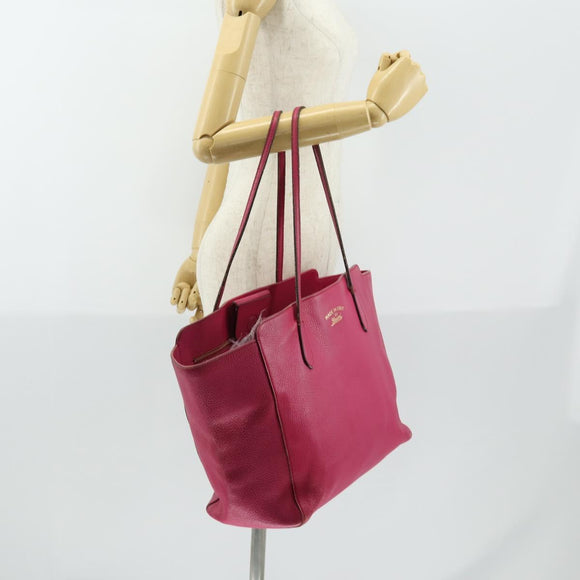 GUCCI Tote Bag Leather Pink Gold 354397 Auth ka1133