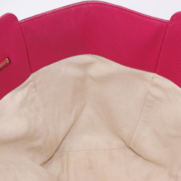 GUCCI Shopper Tas Leer Roze Goud 354397 Auth ka1133